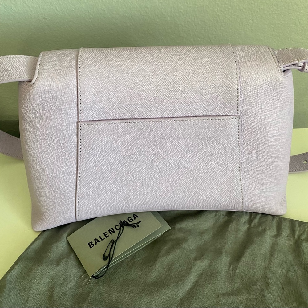 AUTH BALENCIAGA Hourglass Downtown Lilac Shoulder Bag crossbody - Picture 10 of 13